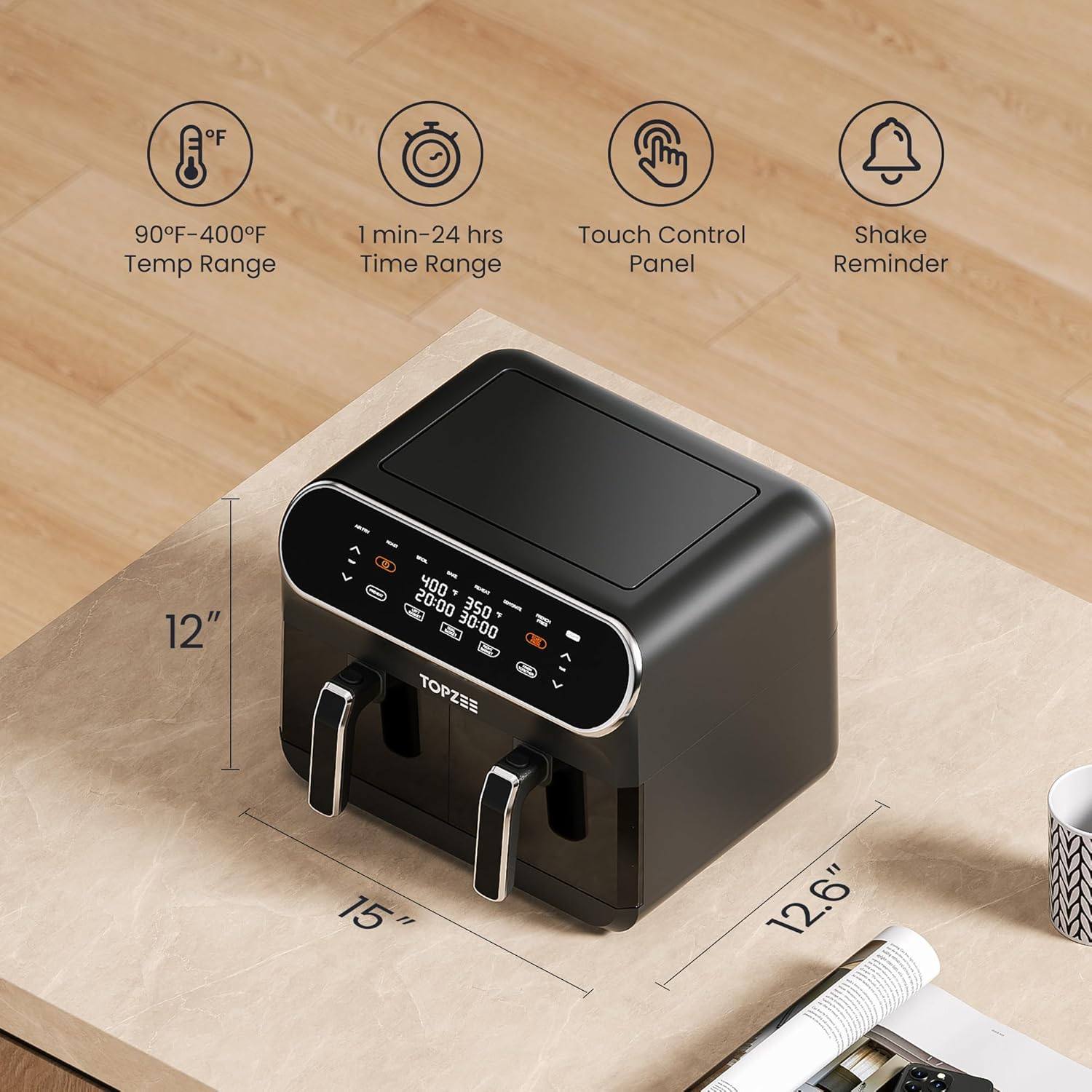 8L Dual Basket Airfryer - Image 2