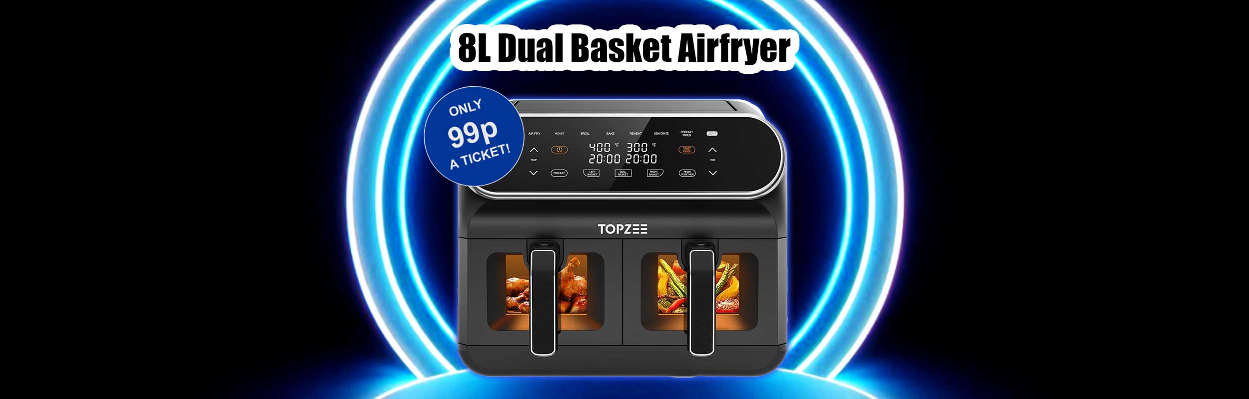 8L Dual Basket Airfryer
