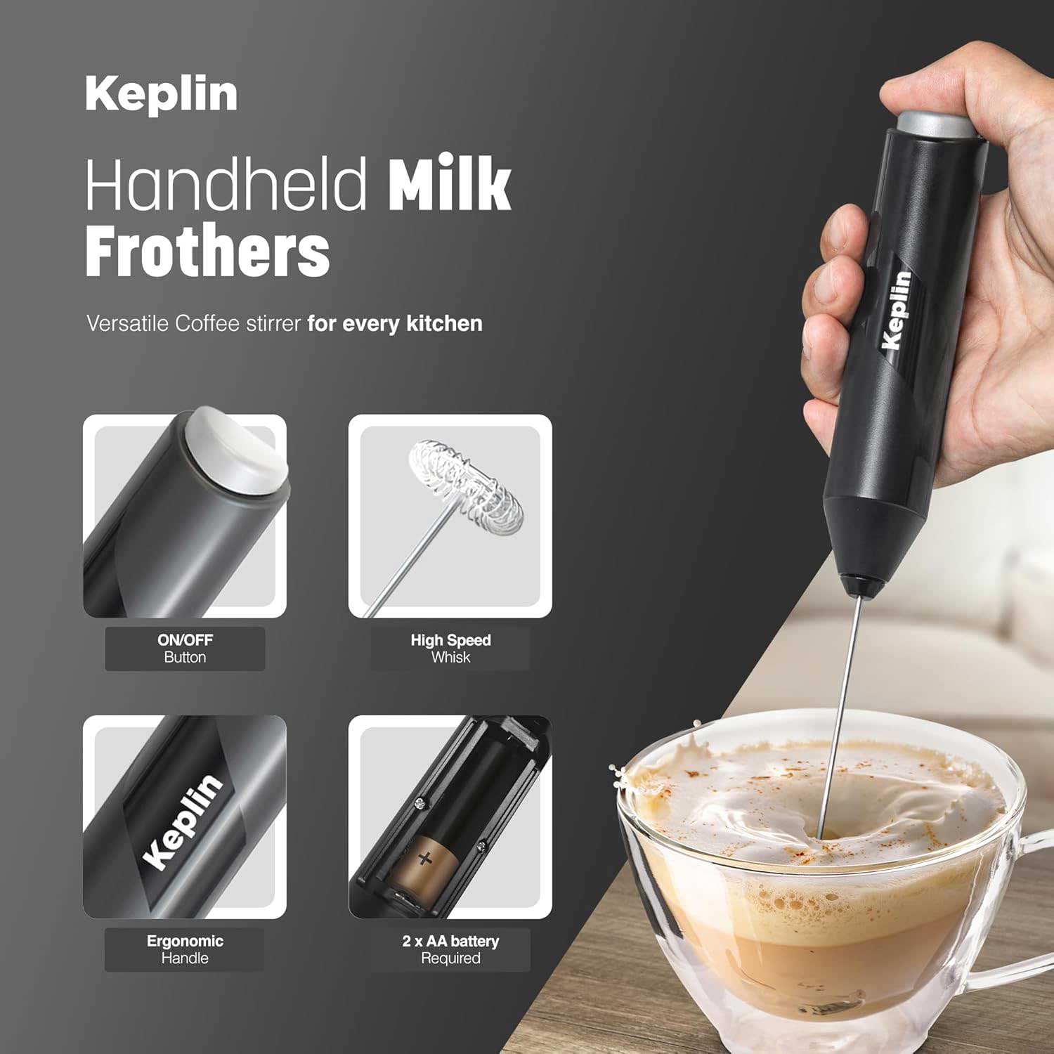 Keplin Handheld Milk Frother - Image 2