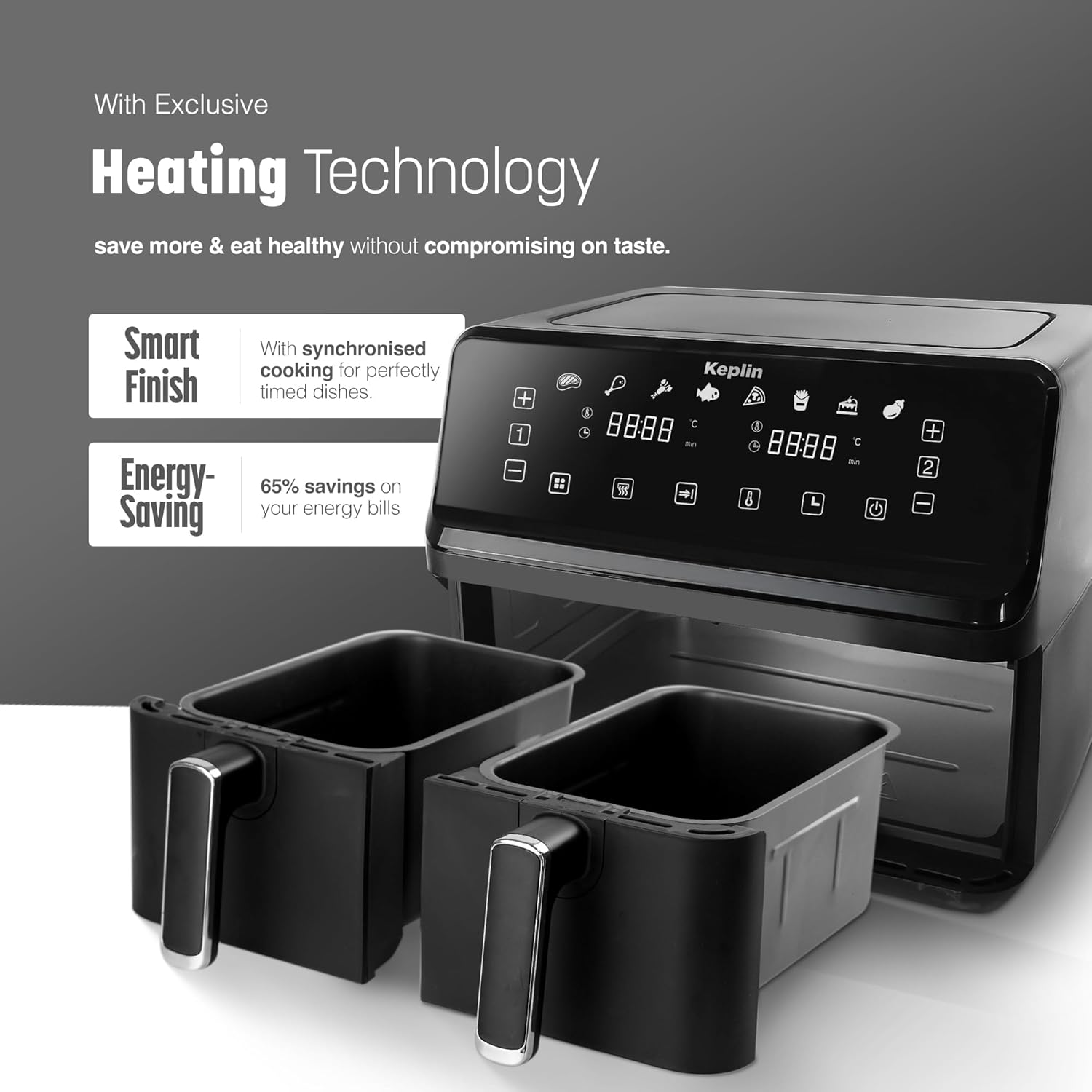 Keplin 9L Dual Zone Air Fryer - Image 3