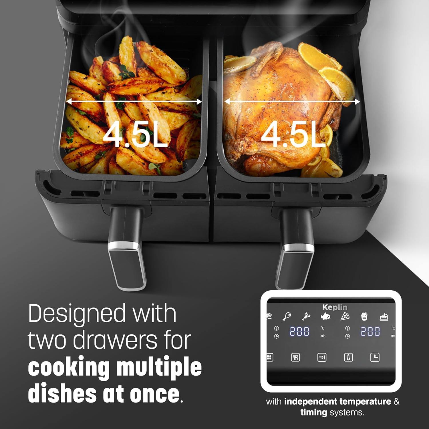 Keplin 9L Dual Zone Air Fryer - Image 2