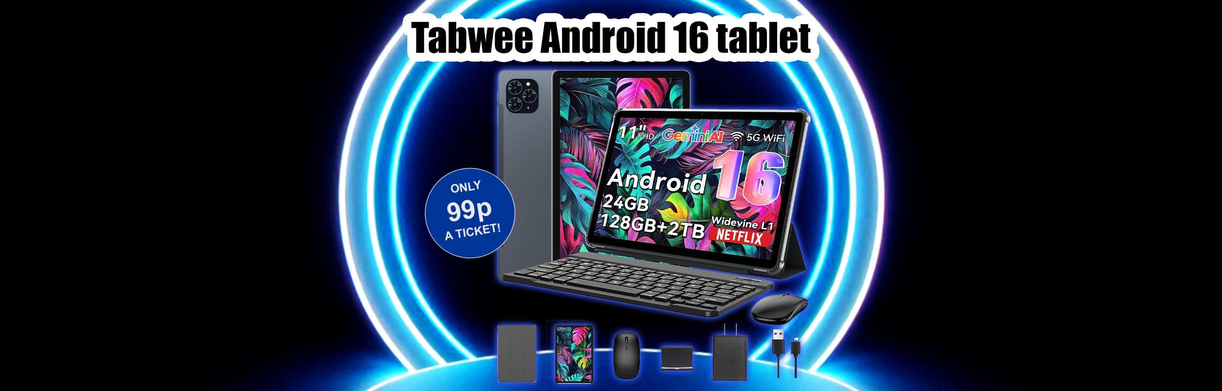Tabwee Android 16 tablet