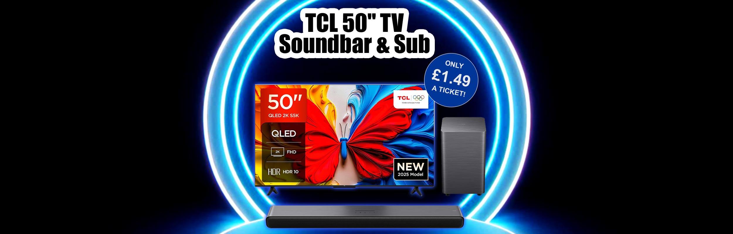 TCL 50" TV Soundbar & Sub