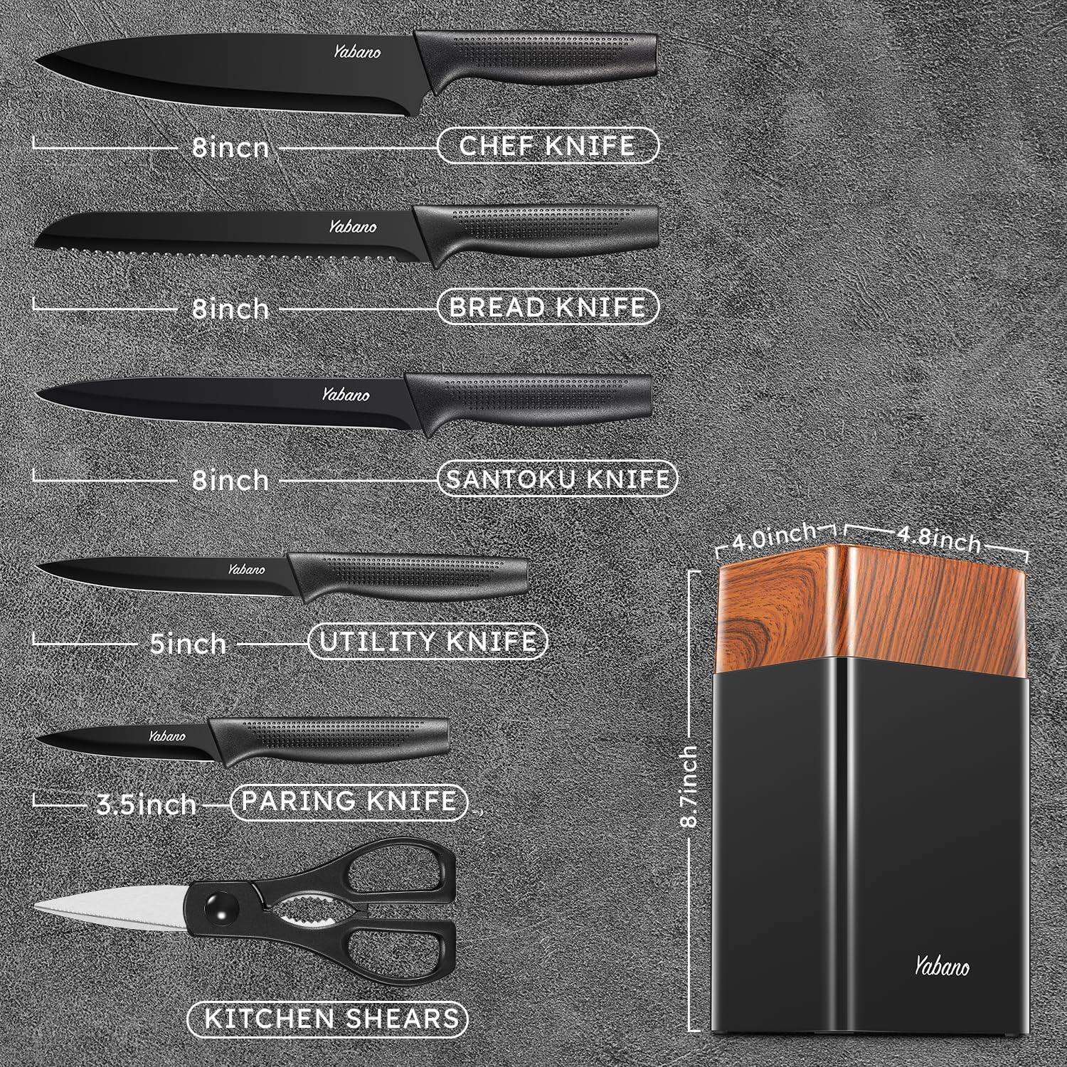 Yabano 7 Piece Kitchen Knife Set - Image 2