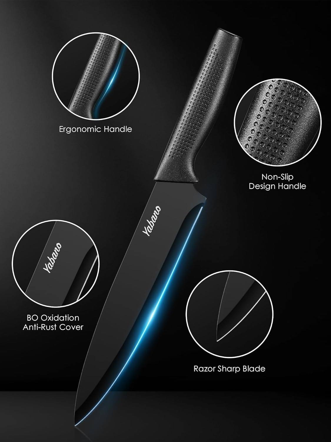 Yabano 7 Piece Kitchen Knife Set - Image 3