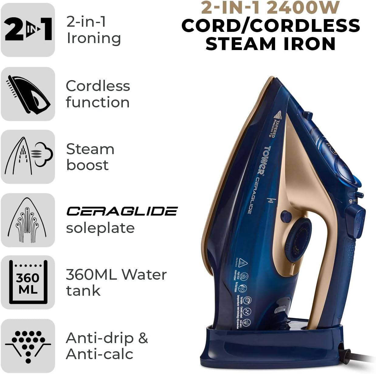 Tower Cordless Steam Iron - Image 7
