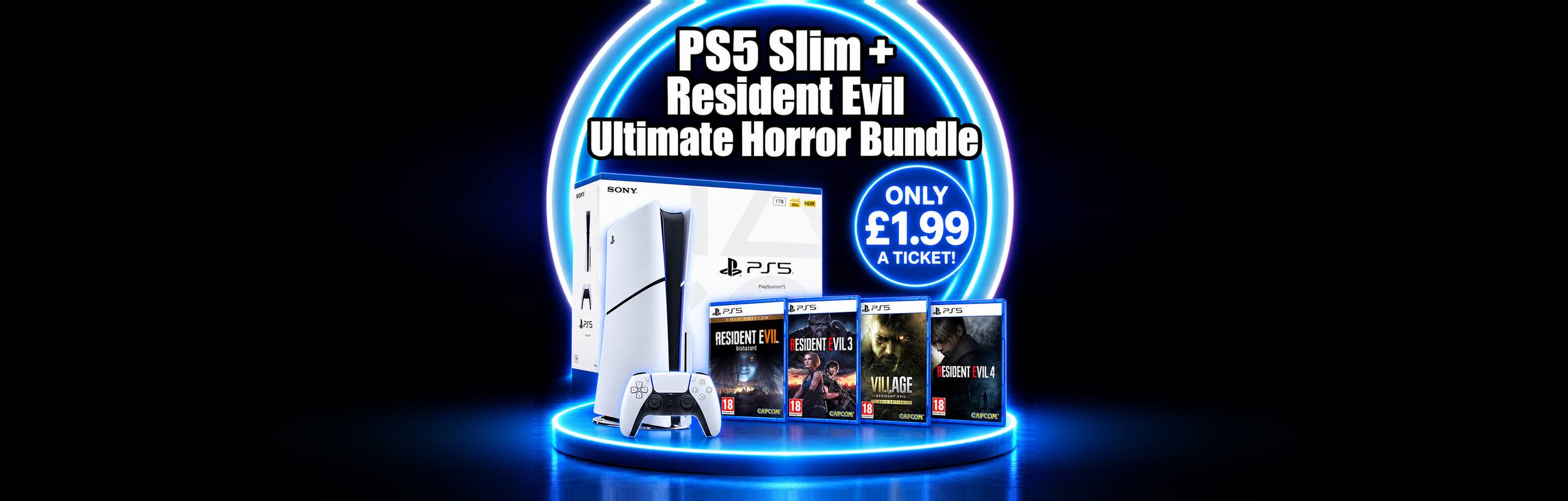 PS5 Slim + Resident Evil Ultimate Horror Bundle